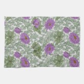 William Morris Chrysanthemum Floral Lila Green Geschirrtuch (Horizontal)