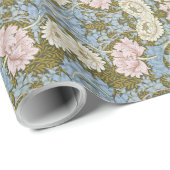 William Morris Chrysanthemum Floral Pattern Folia Geschenkpapier (Rolleneckpunkt)