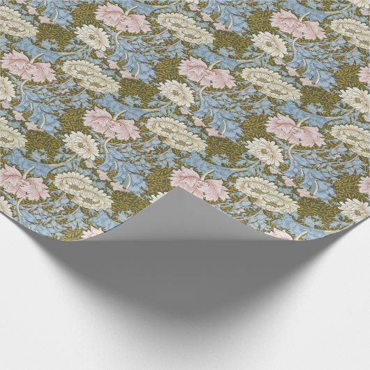 William Morris Chrysanthemum Floral Pattern Folia Geschenkpapier (Ecke)