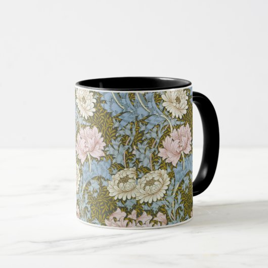 William Morris Chrysanthemum Floral Pattern Folia Tasse (VorderseiteRechts)