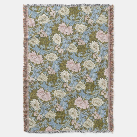 William Morris Chrysanthemum Floral Pattern Foliag Decke (Vorderseite Vertikal)