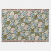 William Morris Chrysanthemum Floral Pattern Foliag Decke (Vorderseite)