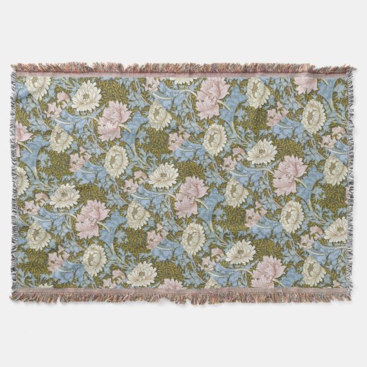 William Morris Chrysanthemum Floral Pattern Foliag Decke (Vorderseite)