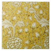 William Morris Chrysanthemum Floral Pattern Foliag Fliese (Vorderseite)