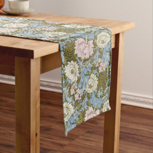 William Morris Chrysanthemum Floral Pattern Foliag Großer Tischläufer