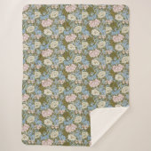 William Morris Chrysanthemum Floral Pattern Foliag Sherpadecke (Vorderseite)