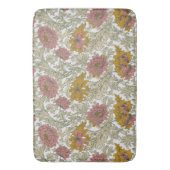 William Morris Chrysanthemum Floral Red Golden Badematte (Vorderseite Vertikal)