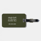 William Morris Chrysanthemum Floral Red Golden Gepäckanhänger (Rückseite horizontal)