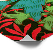 William Morris Chrysanthemum Floral Wallpaper Poster (Ecke)