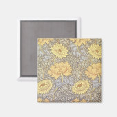 William Morris Chrysanthemum Hübsche Blume Magnet (Vorderseite/Rückseite)