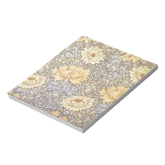 William Morris Chrysanthemum Hübsche Blume Notizblock (Rotiert)