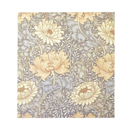 William Morris Chrysanthemum Hübsche Blume Notizblock (Vorderseite)