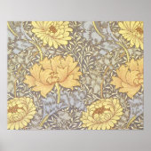 William Morris Chrysanthemum Hübsche Blume Poster (Vorne)