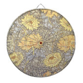 William Morris Chrysanthemum Mum Blume Dartscheibe (vorne)