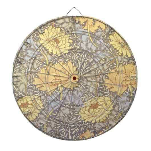 William Morris Chrysanthemum Mum Blume Dartscheibe (vorne)