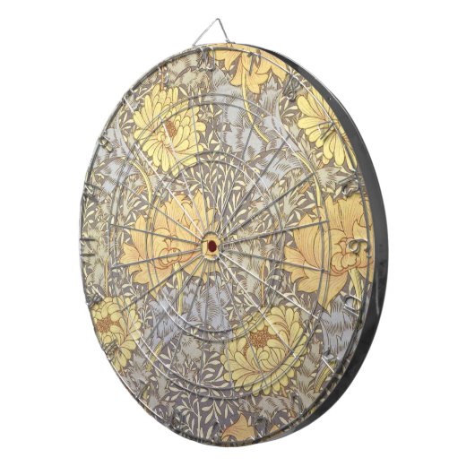 William Morris Chrysanthemum Mum Blume Dartscheibe (Vorderseite rechts)