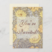 William Morris Chrysanthemum Mum Blume Einladung (Vorne/Hinten)