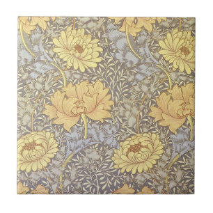 William Morris Chrysanthemum Mum Blume Fliese