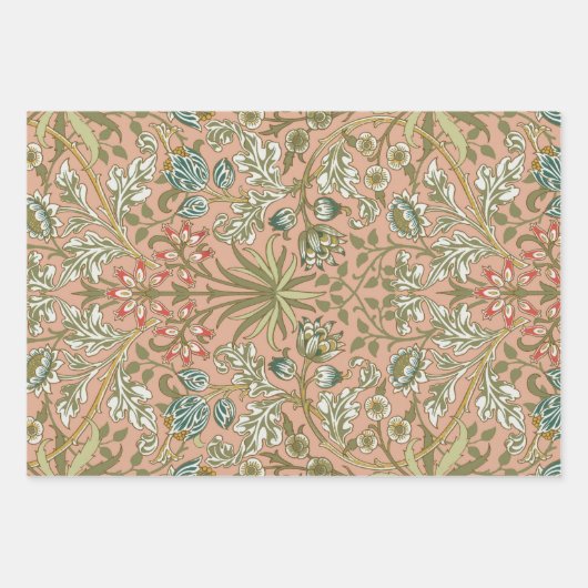 William Morris Chrysanthemum Mum Blume Geschenkpapier Set (Vorderseite 3)