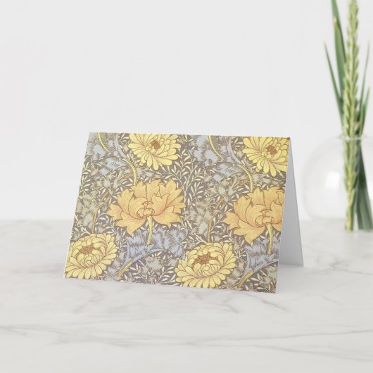 William Morris Chrysanthemum Mum Blume Karte (Vorderseite)