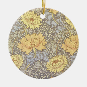 William Morris Chrysanthemum Mum Blume Keramik Ornament
