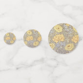 William Morris Chrysanthemum Mum Blume Konfetti (Rückseiten)