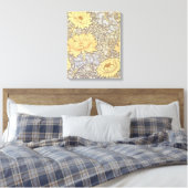 William Morris Chrysanthemum Mum Blume Leinwanddruck (Insitu (Schlafzimmer))