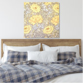 William Morris Chrysanthemum Mum Blume Leinwanddruck (Insitu (Schlafzimmer))