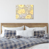 William Morris Chrysanthemum Mum Blume Leinwanddruck (Insitu (Schlafzimmer))