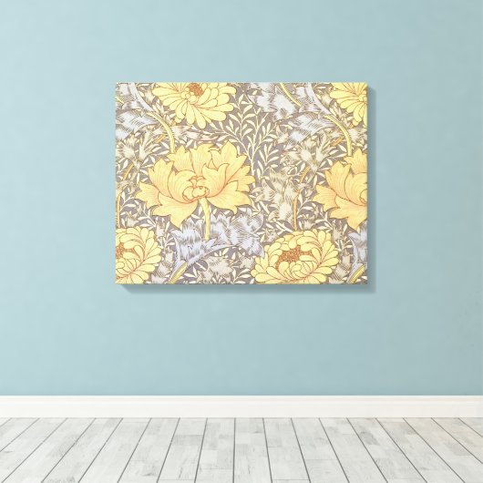 William Morris Chrysanthemum Mum Blume Leinwanddruck (Insitu (Holzboden))
