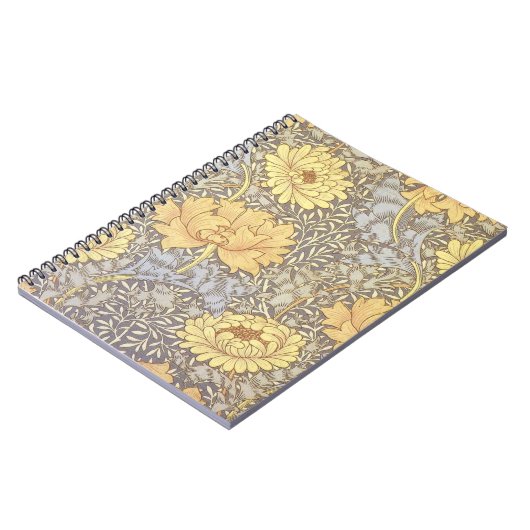 William Morris Chrysanthemum Mum Blume Notizblock (Linke Seite)