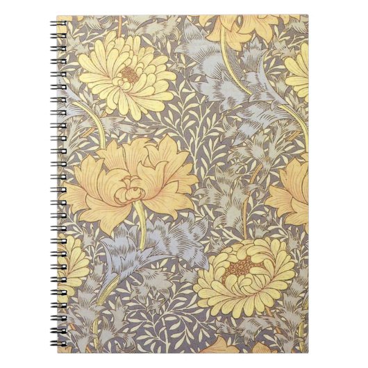 William Morris Chrysanthemum Mum Blume Notizblock (Vorderseite)