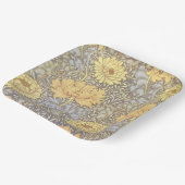 William Morris Chrysanthemum Mum Blume Pappteller (Gewinkelt)
