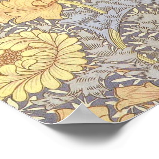 William Morris Chrysanthemum Mum Blume Poster (Ecke)