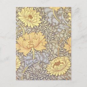 William Morris Chrysanthemum Mum Blume Postkarte