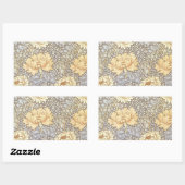 William Morris Chrysanthemum Mum Blume Rechteckiger Aufkleber (Blatt)