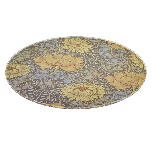 William Morris Chrysanthemum Mum Blume Schneidebrett (Ecke)