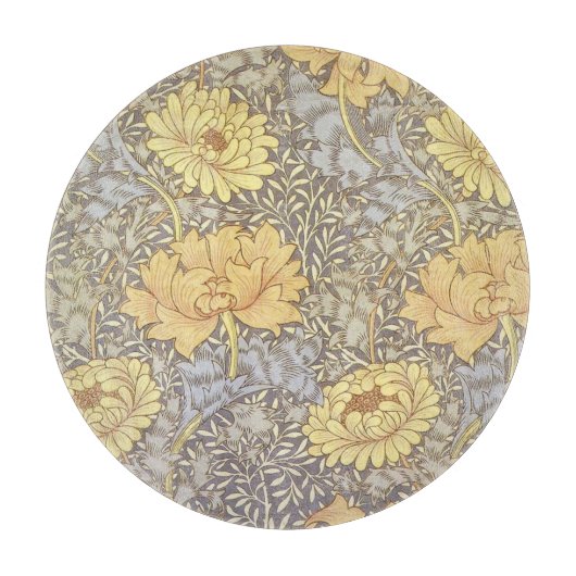 William Morris Chrysanthemum Mum Blume Schneidebrett (Vorderseite)