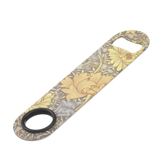 William Morris Chrysanthemum Mum Blume Speed Flaschenöffner (Rückseite Schrägansicht)