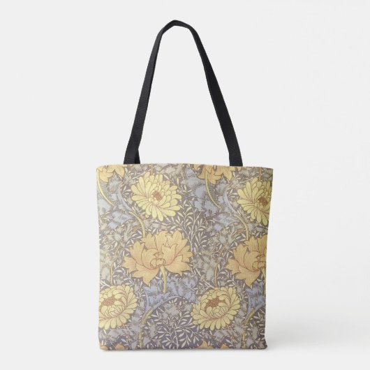 William Morris Chrysanthemum Mum Blume Tasche (Rückseite)