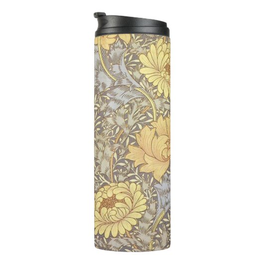 William Morris Chrysanthemum Mum Blume Thermosbecher (Nach rechts gedreht)
