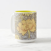 William Morris Chrysanthemum Mum Blume Zweifarbige Tasse (Vorderseite Links)