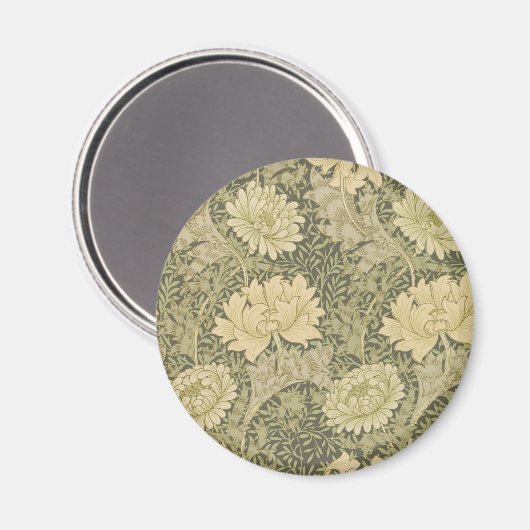 William Morris Chrysanthemum Mum Magnet (Vorderseite/Rückseite)