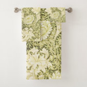 William Morris Chrysanthemum Muster Badhandtuch Set (Insitu)