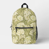 William Morris Chrysanthemum Muster Bedruckter Rucksack (Vorderseite)