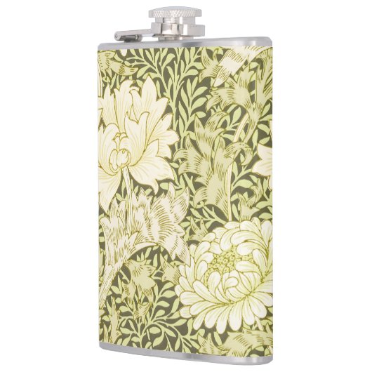 William Morris Chrysanthemum Muster Flachmann (Links)