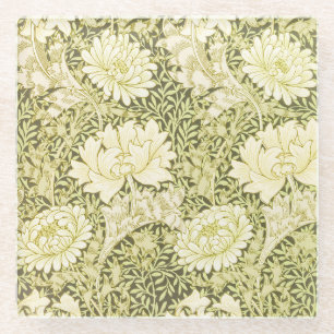William Morris Chrysanthemum Muster Glasuntersetzer