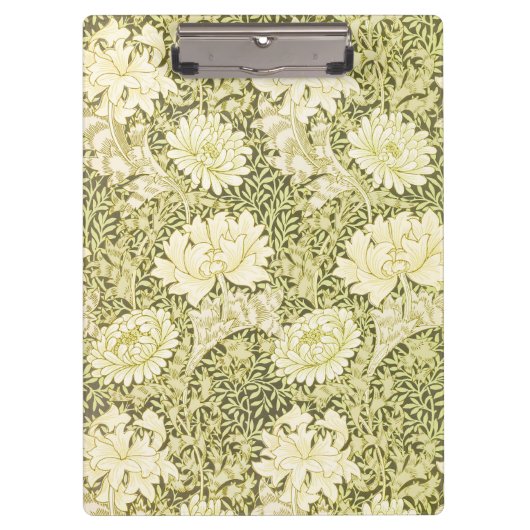 William Morris Chrysanthemum Muster Klemmbrett (Vorderseite)