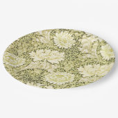 William Morris Chrysanthemum Muster Pappteller (Schrägansicht)