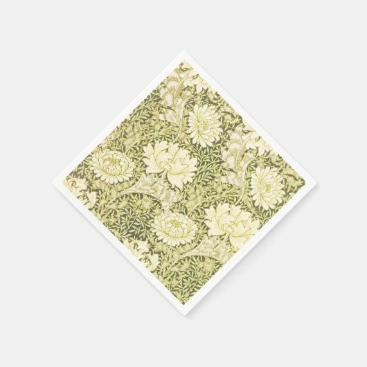 William Morris Chrysanthemum Muster Serviette (Ecke)
